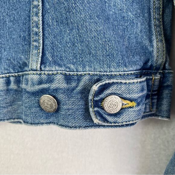 Tommy Jeans Jacket Large Ginny trucker Long Sleeve Full Button Up Vintage 90s - Picture 6 of 15